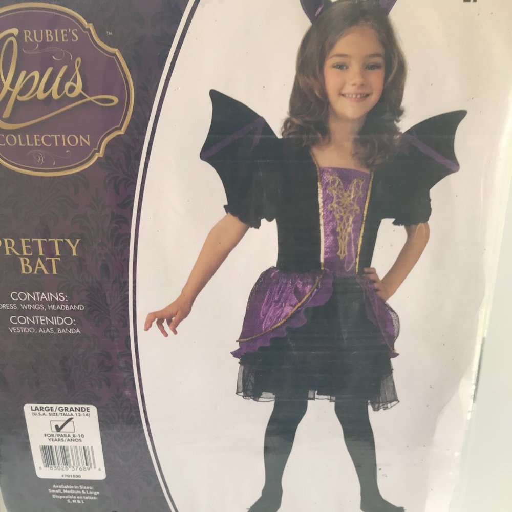 New Pretty Bat Child Size Costume  8-10